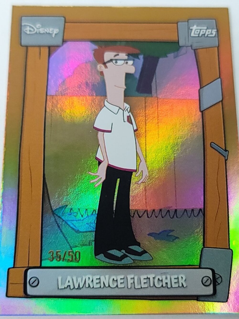 Lawrence Fletcher Topps 2026 Disney Neon Gold Phineas Ferb Limited 35/50